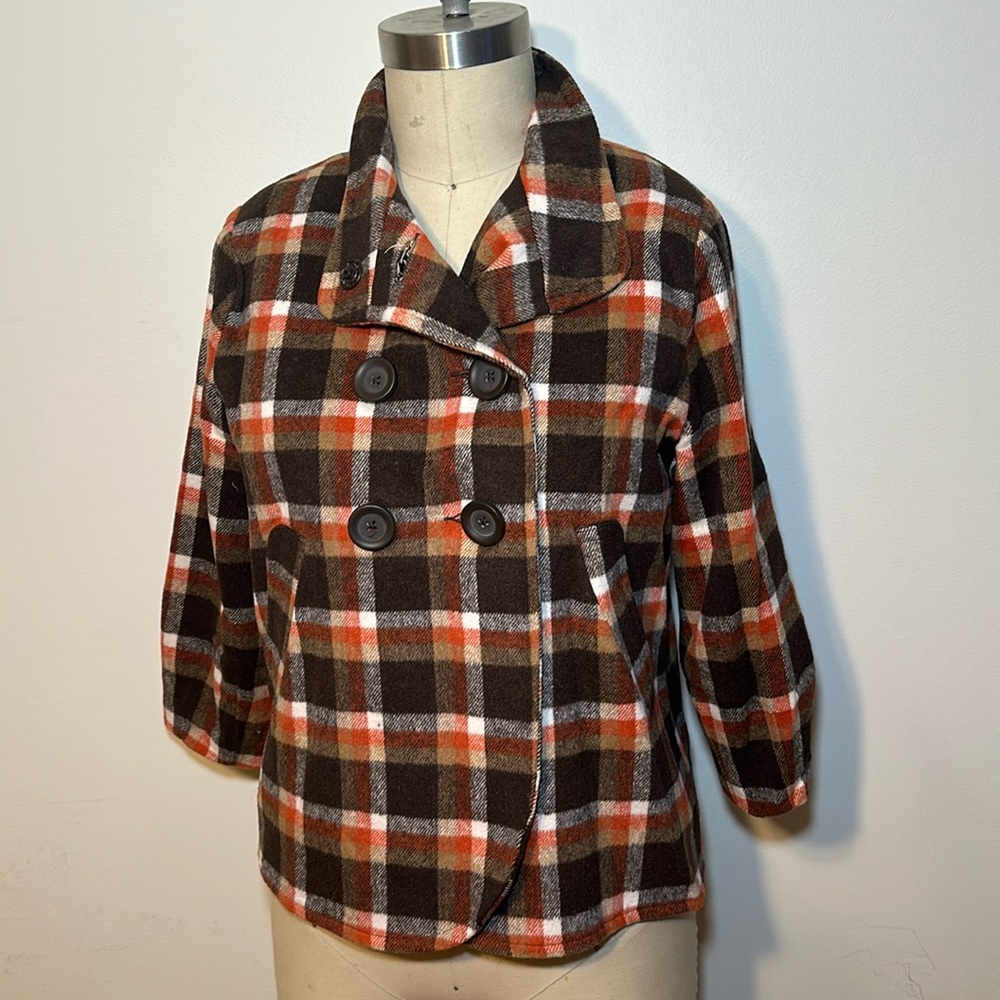 Charming Charlie - Plaid - Double Breasted Coat